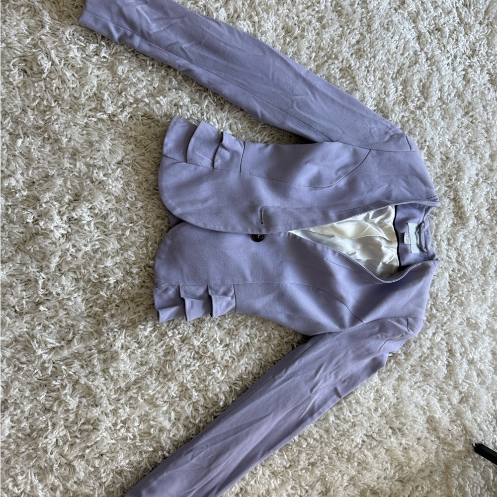 H&M Lavender Women's Blazer with peplum detail